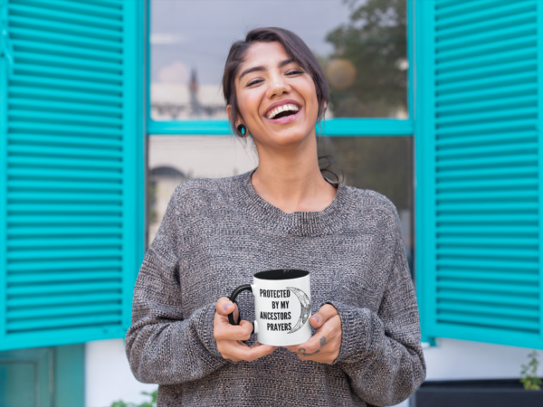 Happy Woman Holding Mug